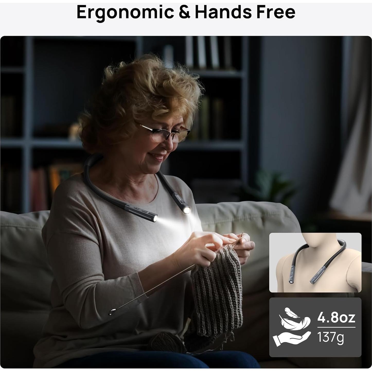 Luz de Lectura para el Cuello TROND LED Recargable 1000mAh