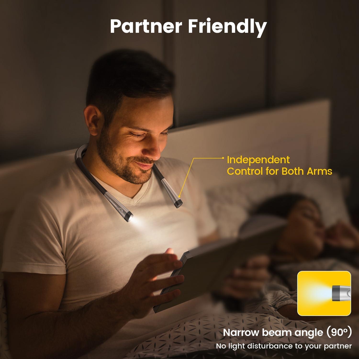 Luz de lectura Glocusent recargable con estuche EVA 3 colores