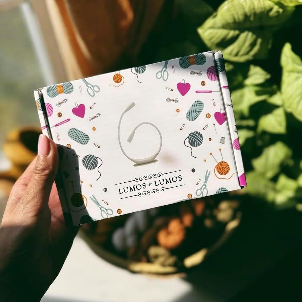 Luz de Tejer Lumos Blanca, Ajustable y Recargable