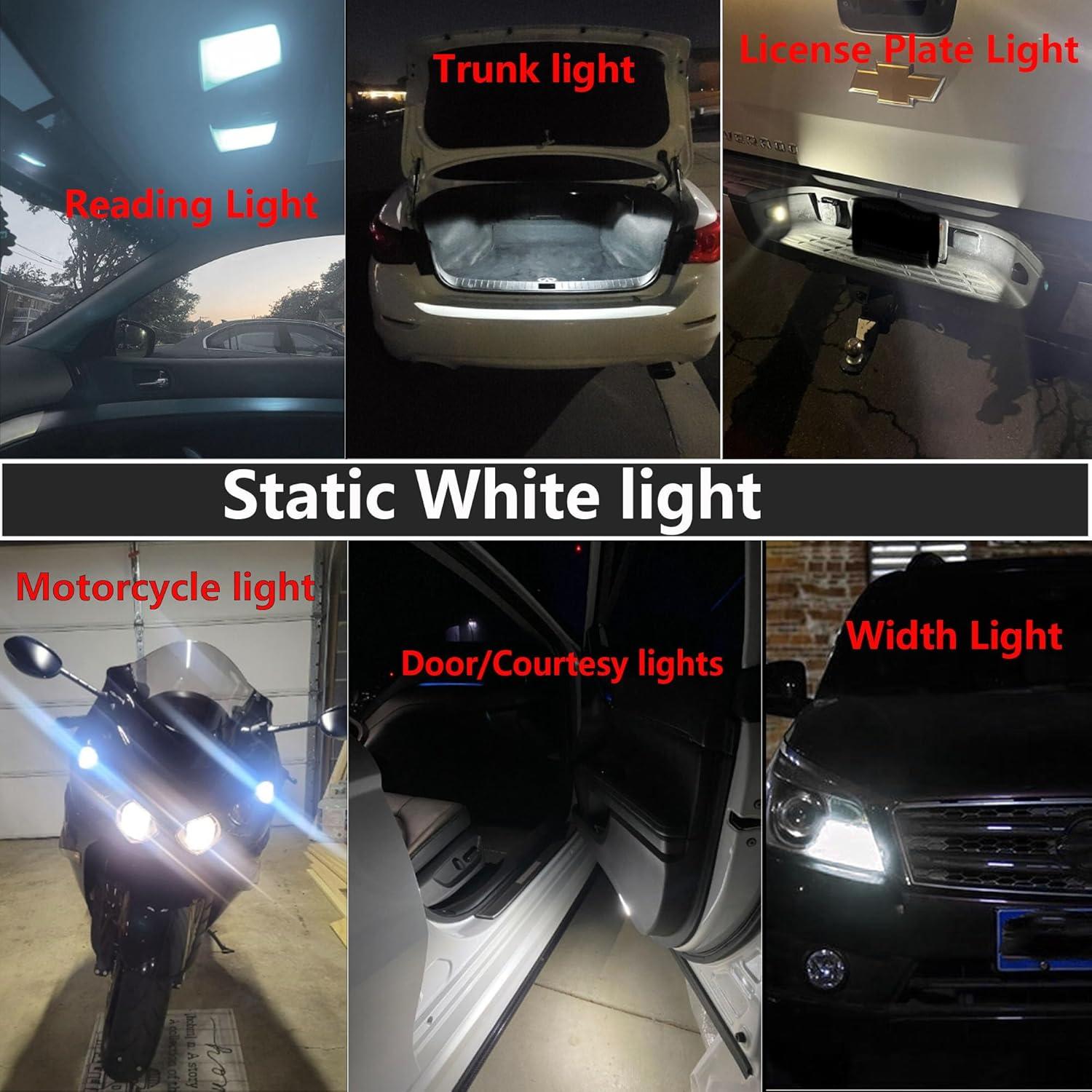 2 Pcs Bombilla LED T10 RGB FZSSHYG Control Remoto 16 Colores