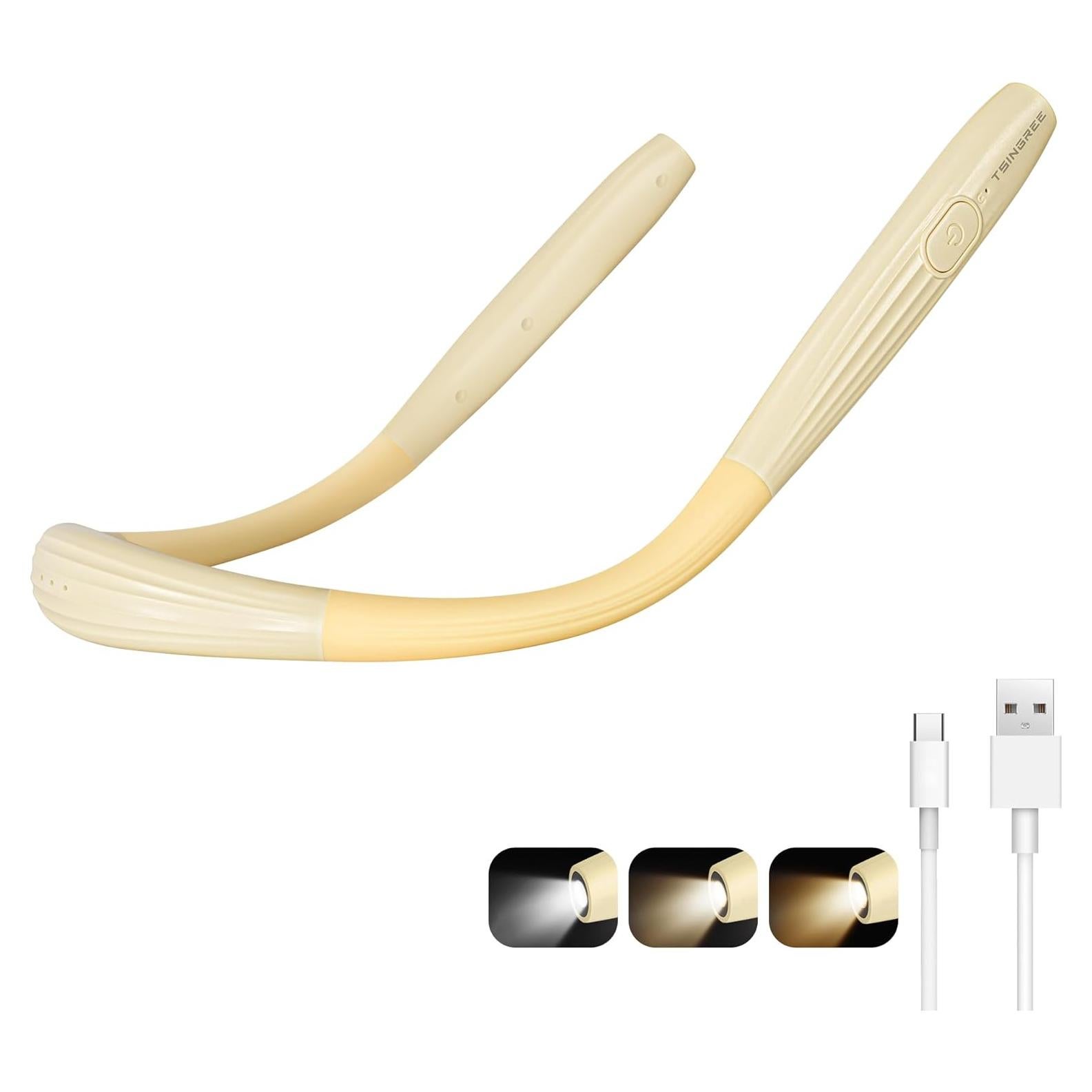 Luz de lectura para el cuello recargable USB 3 colores 3 brillos