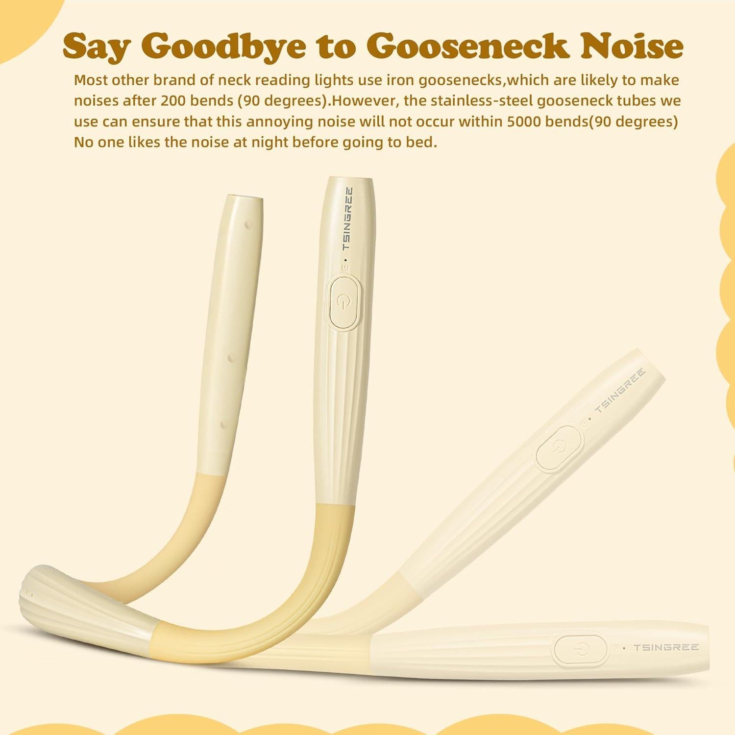 Luz de lectura para el cuello recargable USB 3 colores 3 brillos