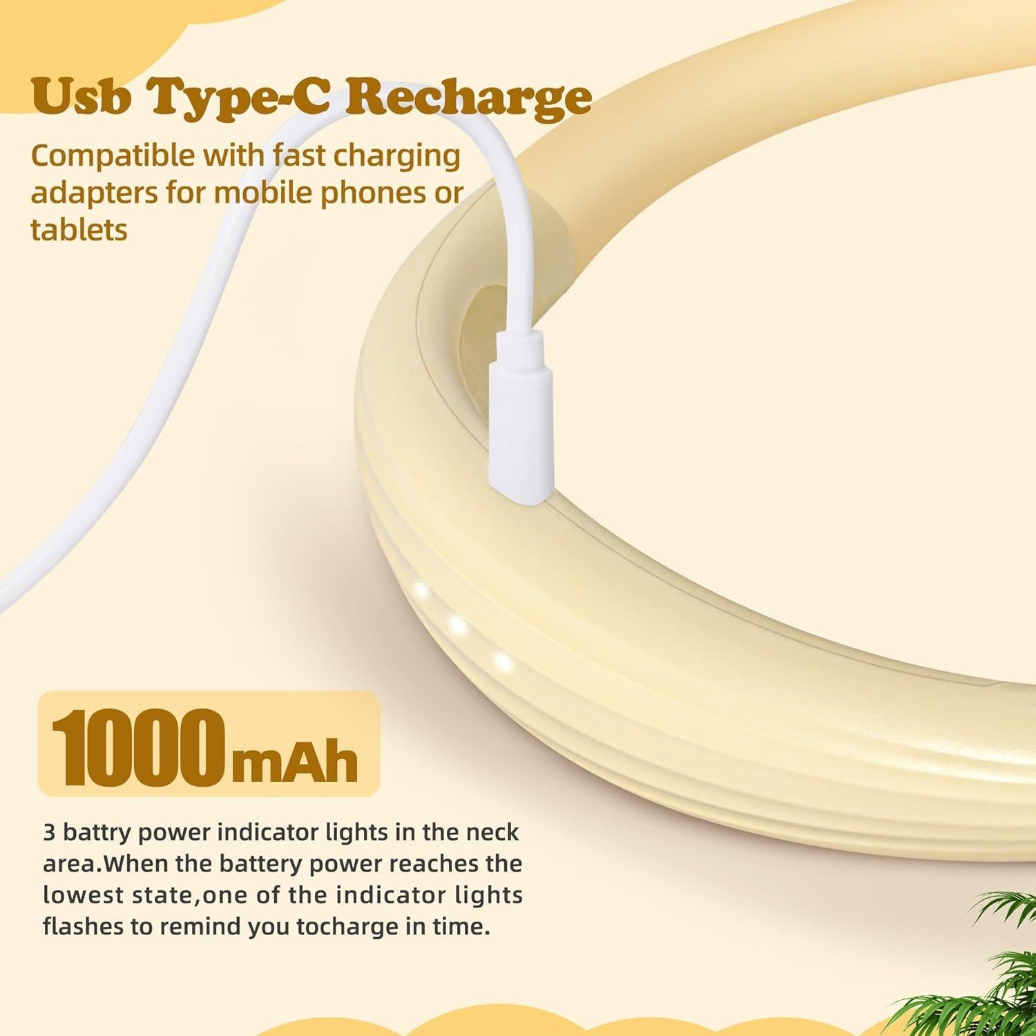 Luz de lectura para el cuello recargable USB 3 colores 3 brillos