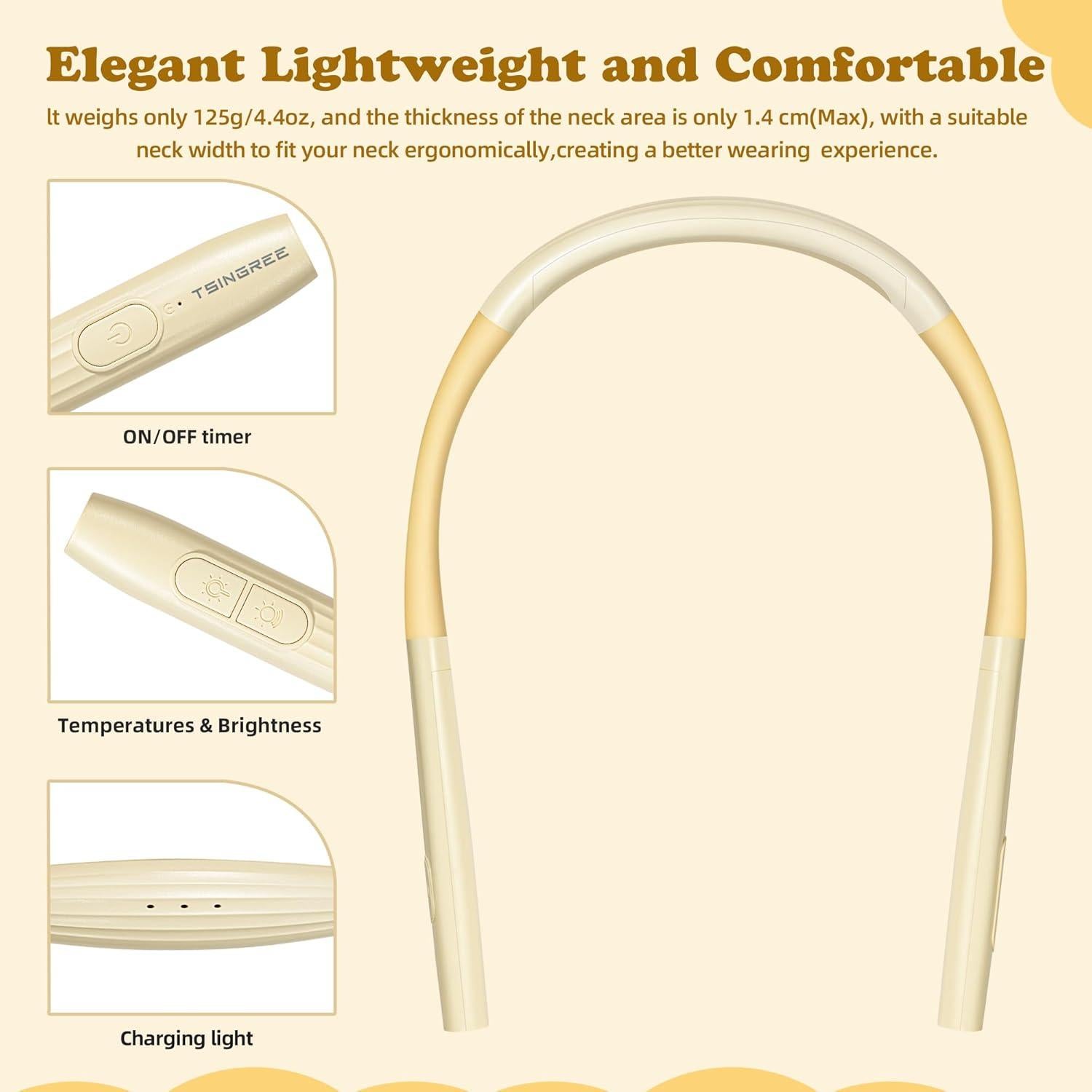 Luz de lectura para el cuello recargable USB 3 colores 3 brillos