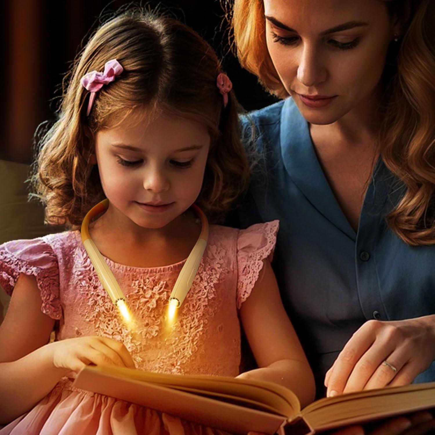 Luz de lectura para el cuello recargable USB 3 colores 3 brillos