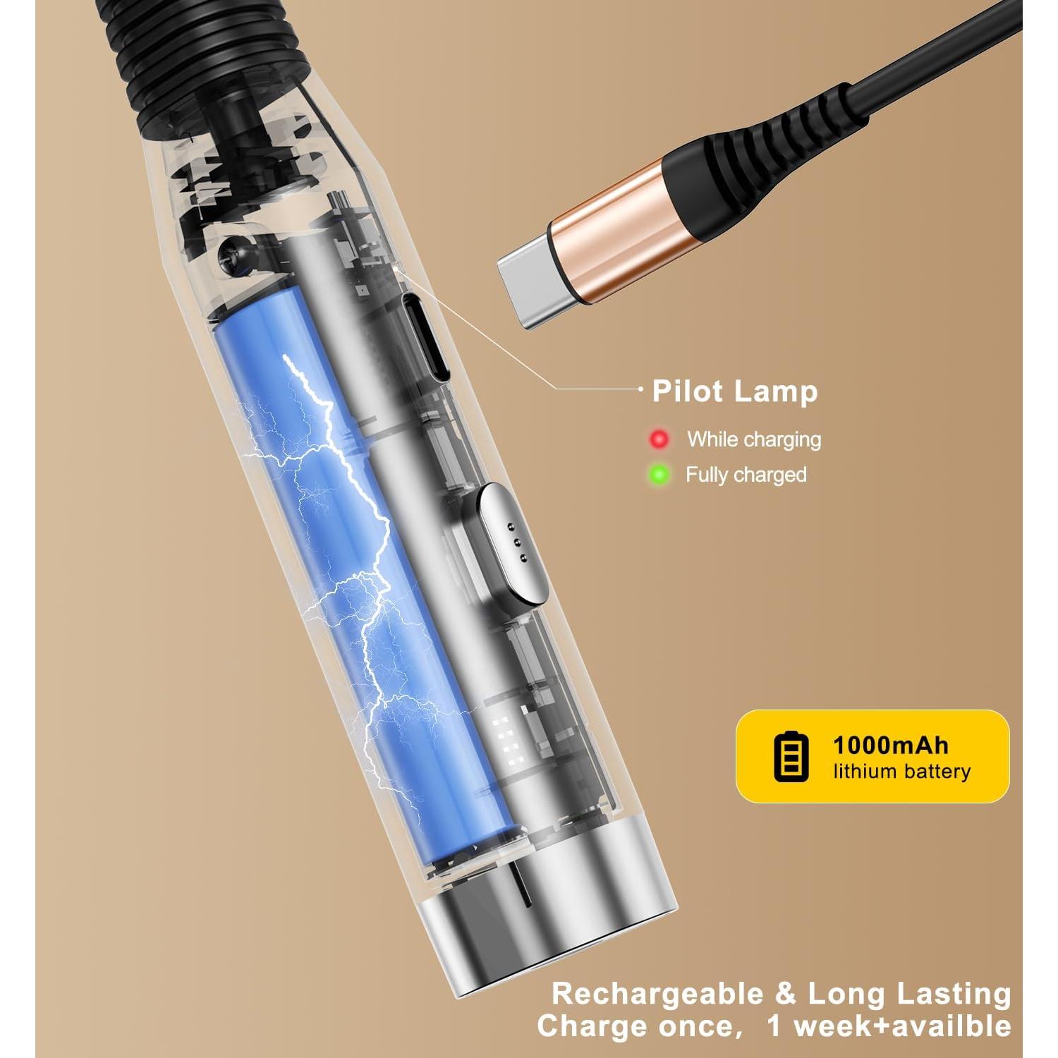 Luz de Lectura para el Cuello RinTao LED 3 Niveles Negra