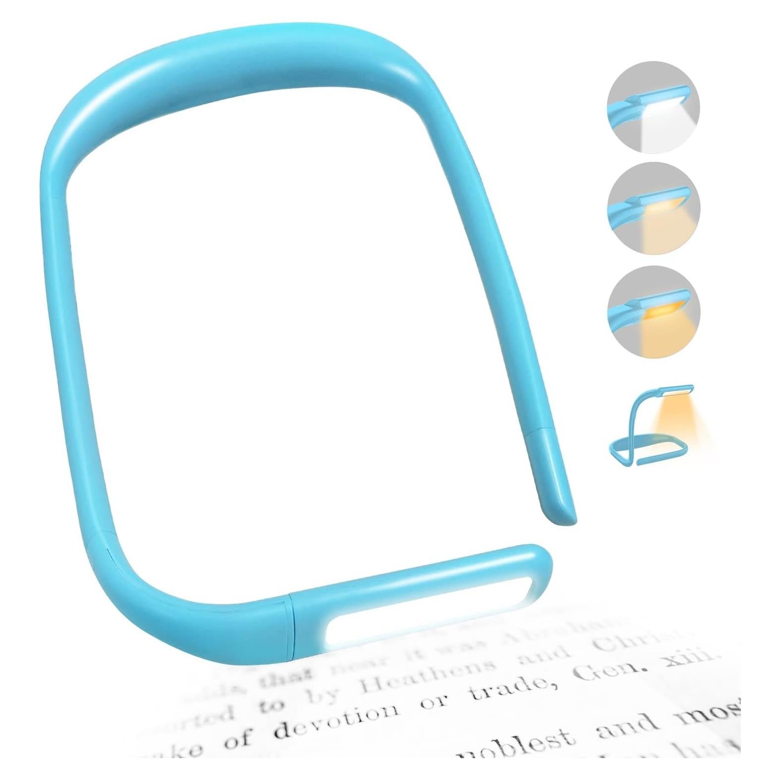 Luz de libro LED LALAKU GH-8, 3 modos, recargable, flexible
