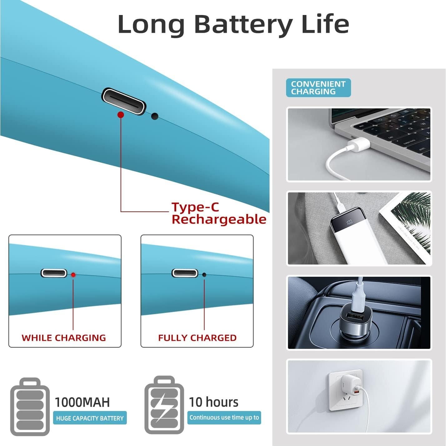 Luz de libro LED LALAKU GH-8, 3 modos, recargable, flexible