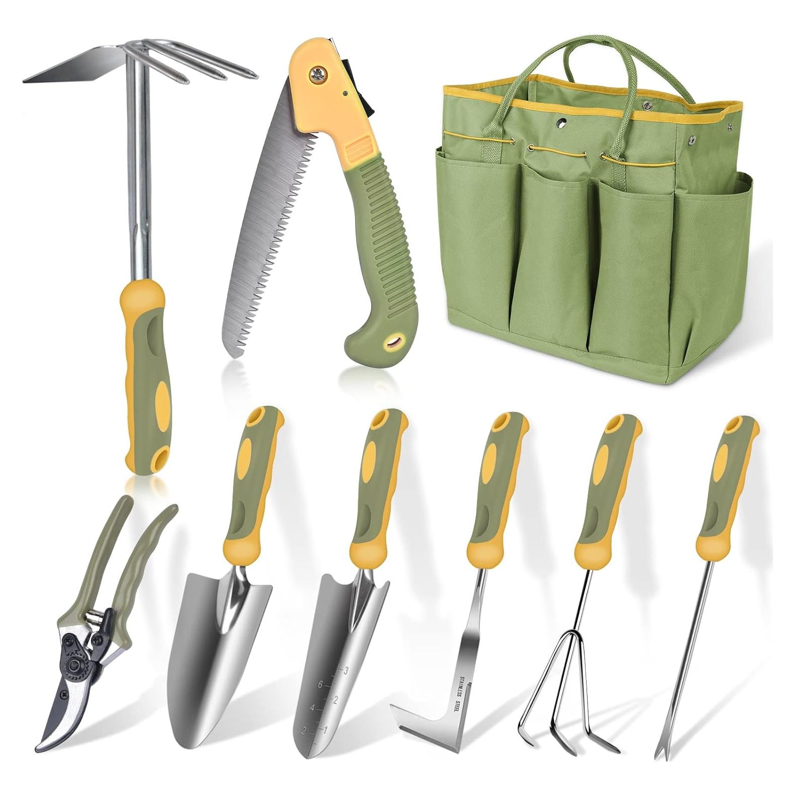 Juego de Herramientas de Jardín WisaKey 9 Piezas Acero Inoxidable