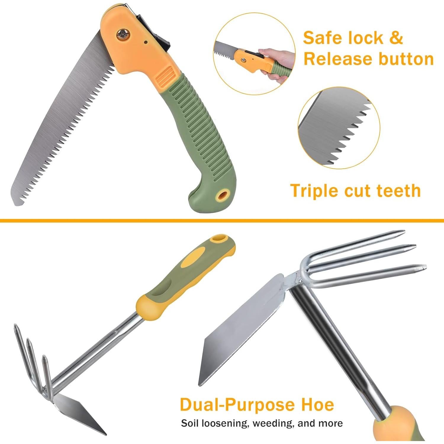 Juego de Herramientas de Jardín WisaKey 9 Piezas Acero Inoxidable