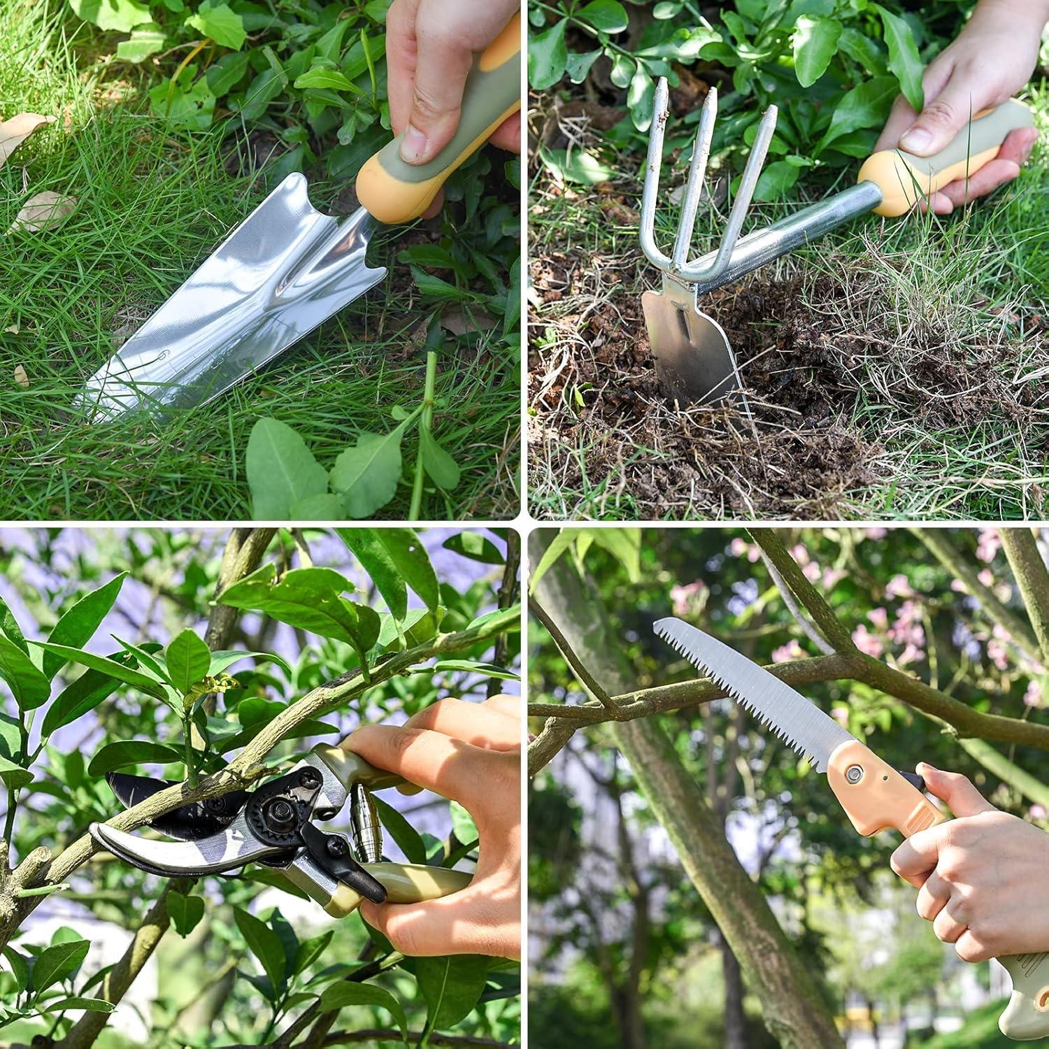 Juego de Herramientas de Jardín WisaKey 9 Piezas Acero Inoxidable