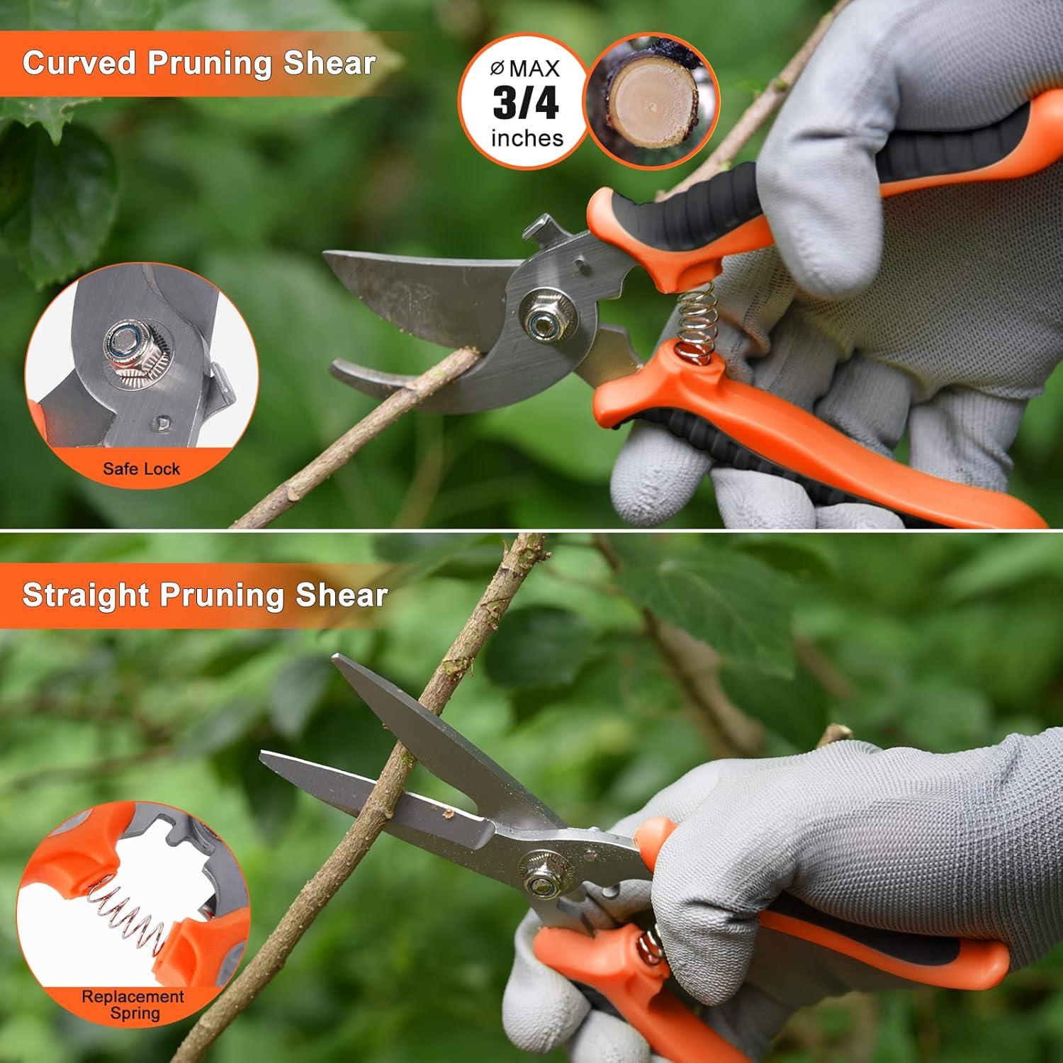 Juego de Herramientas de Jardín Carsolt 10 Piezas Acero Inoxidable