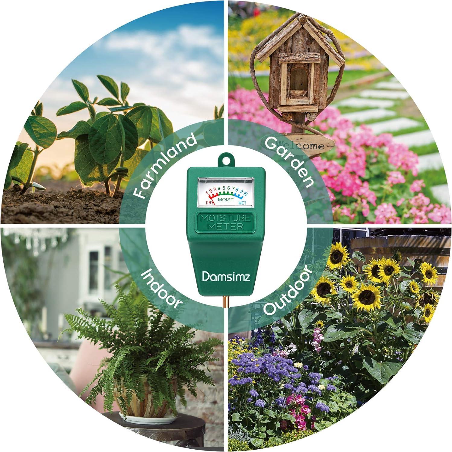 Medidor de Humedad del Suelo Damsimz 2 Paquetes 19,56 cm