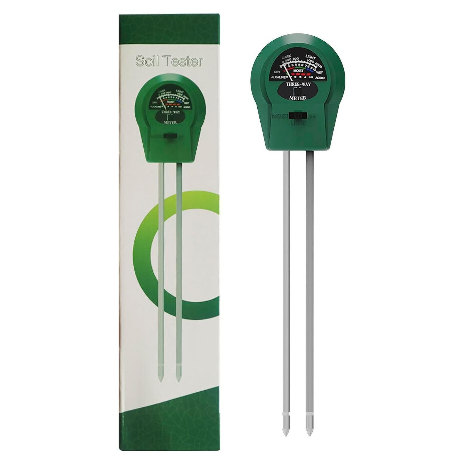 Medidor de pH del Suelo 3 en 1 Speedinistic - Humedad, Luz