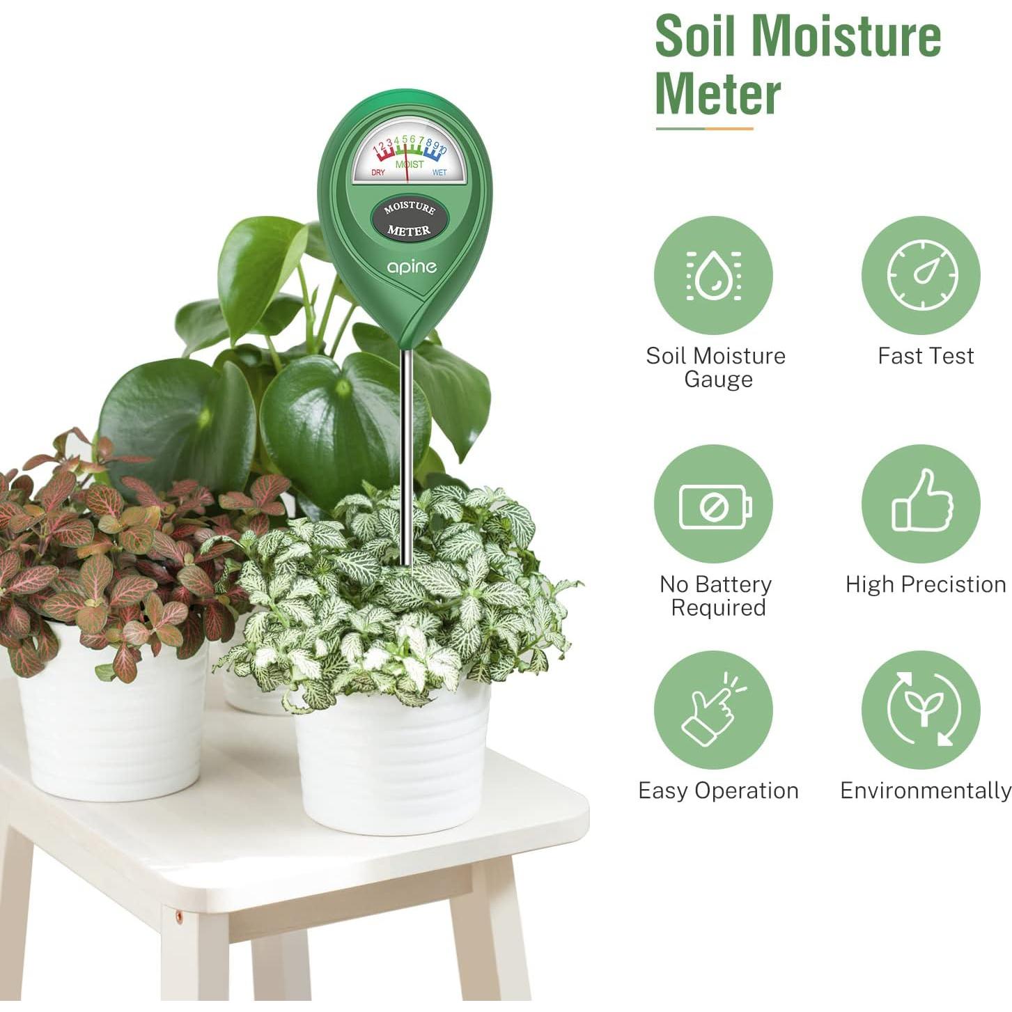 Medidor de Humedad del Suelo Apine SMM-GR-A001 Verde