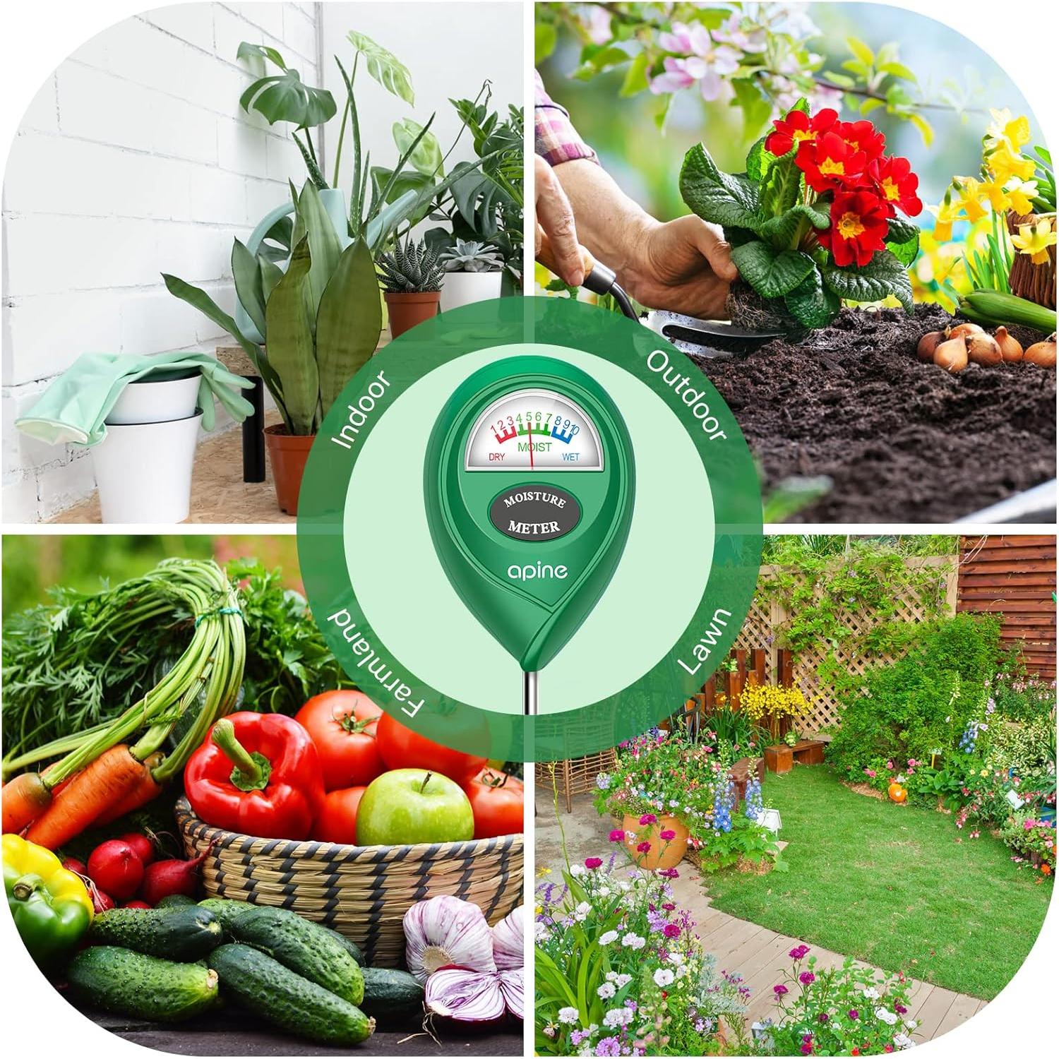 Medidor de Humedad del Suelo Apine SMM-GR-A001 Verde