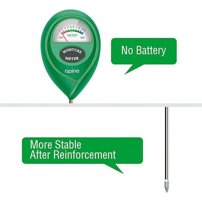 Medidor de Humedad del Suelo Apine SMM-GR-A001 Verde