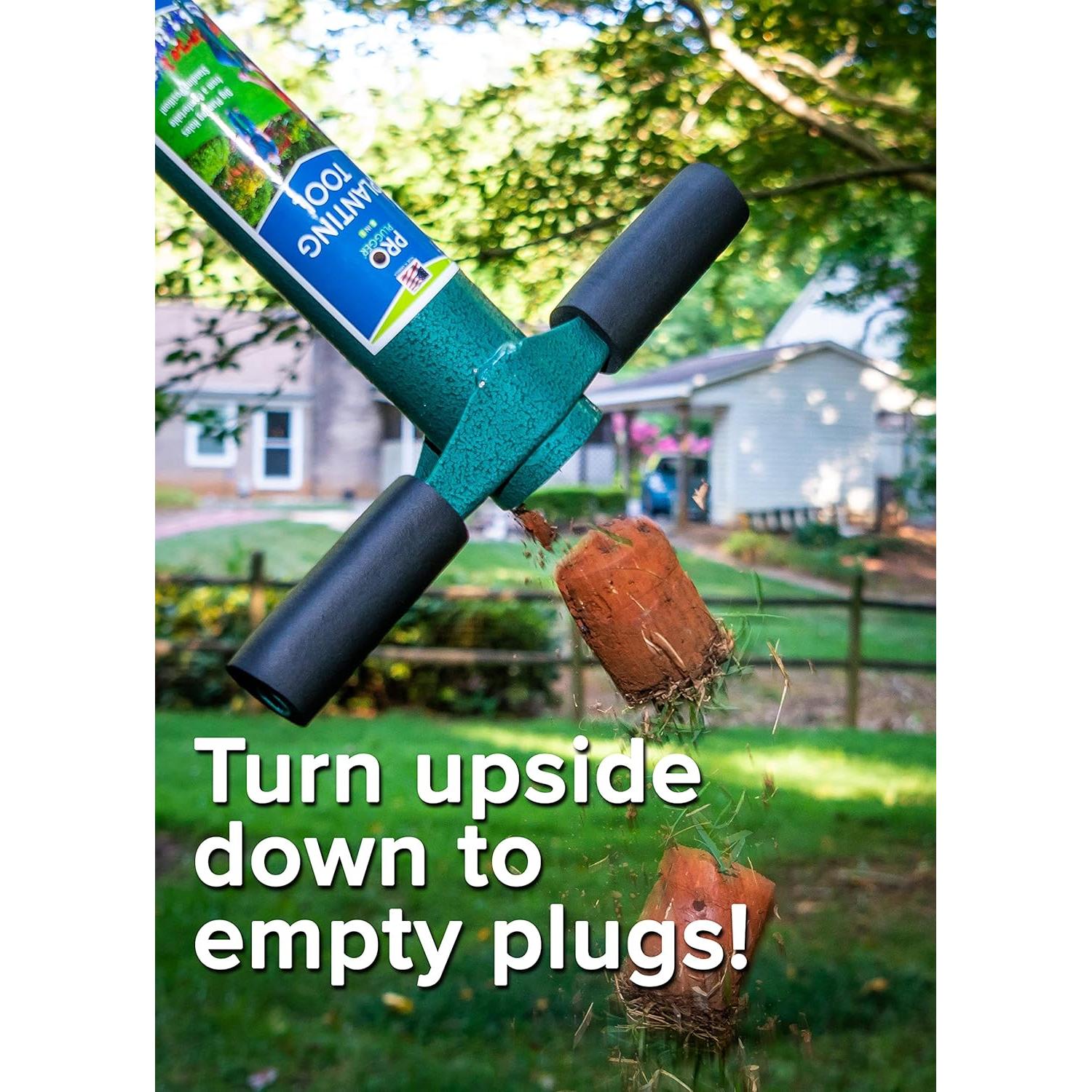 Planter ProPlugger 5-en-1 - Mango Largo, Herramienta Jardín