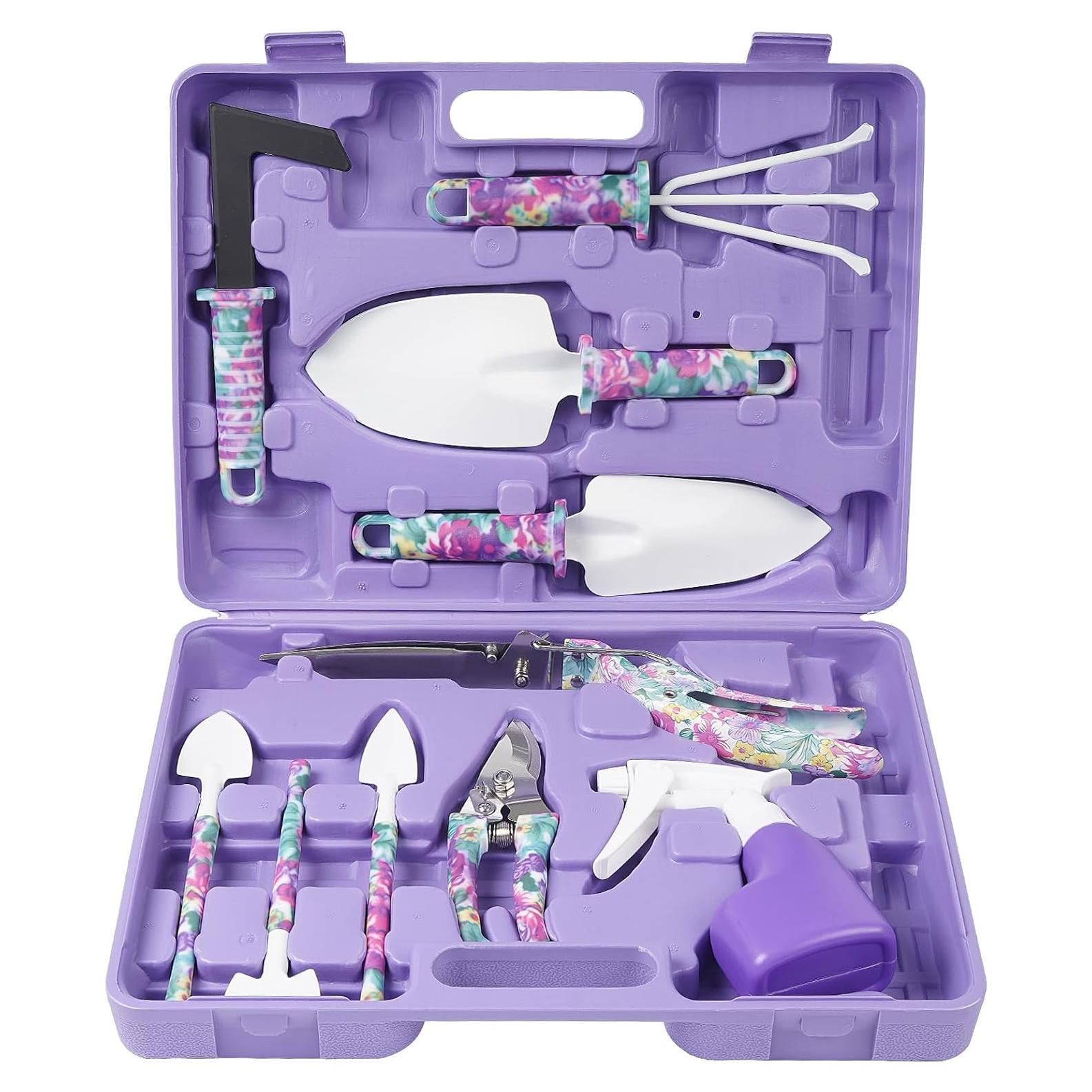 Juego de Herramientas de Jardín LEKEONE 10 Piezas Ergonómico