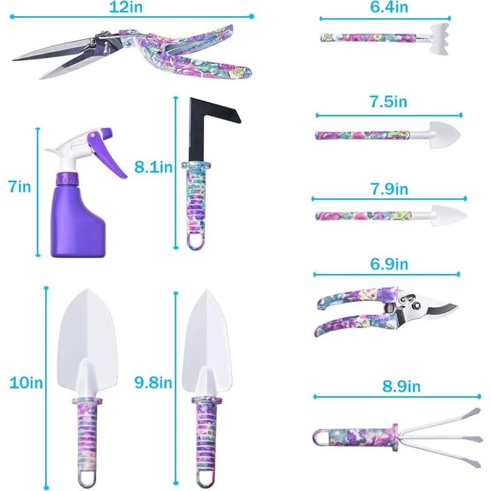 Juego de Herramientas de Jardín LEKEONE 10 Piezas Ergonómico