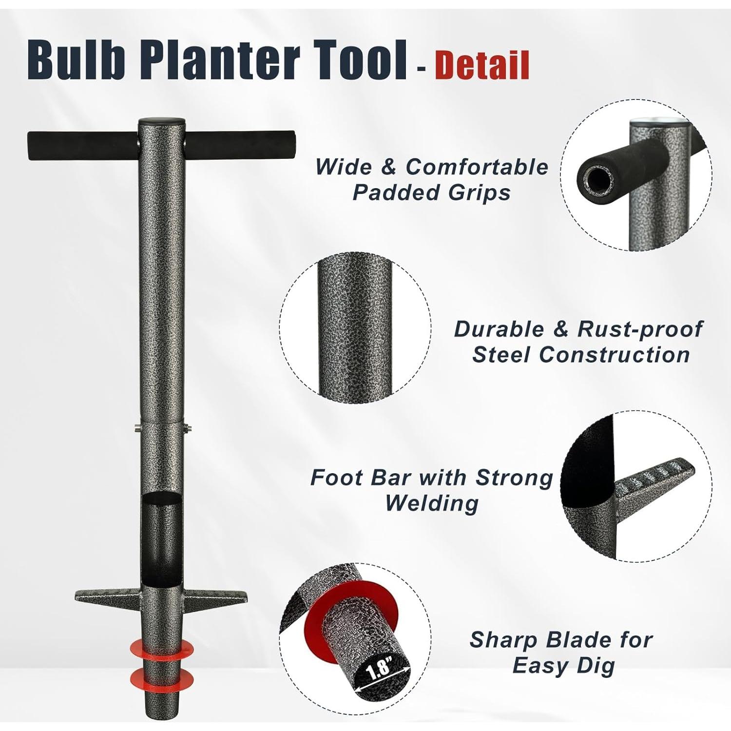 Herramienta para Plantar Bulbos EUIJOIP Mango Largo 85 cm