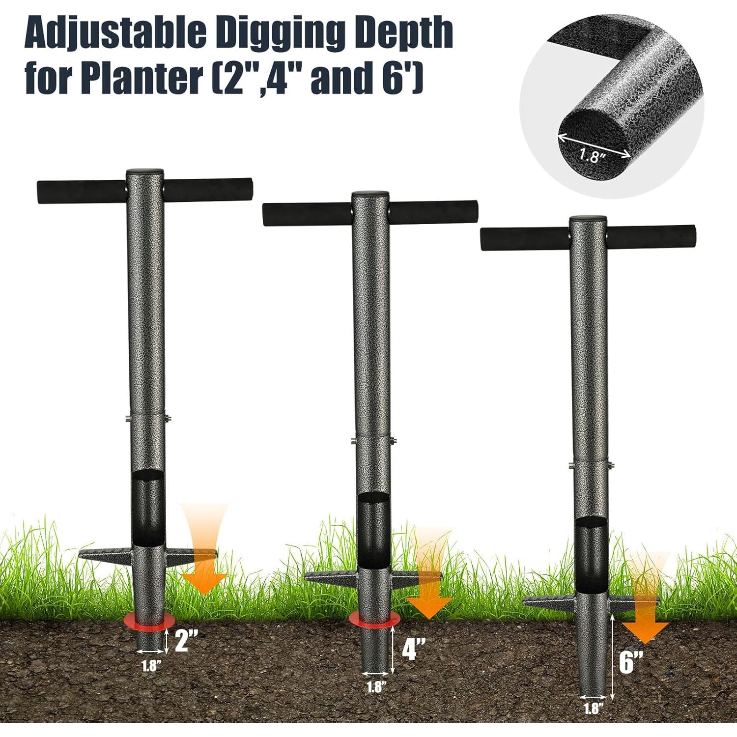 Herramienta para Plantar Bulbos EUIJOIP Mango Largo 85 cm