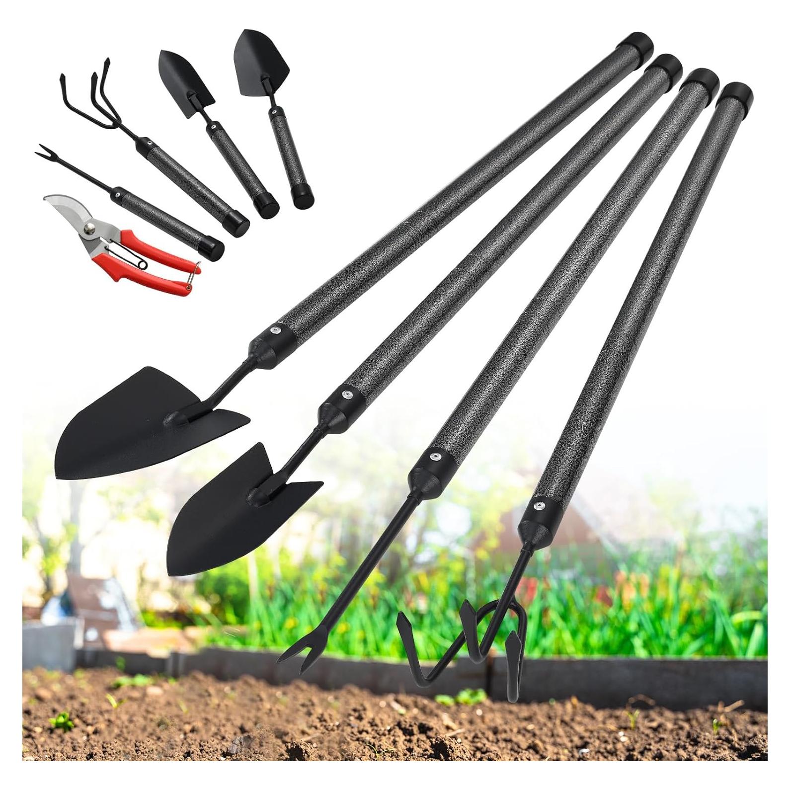 Juego de Herramientas de Jardín EUIJOIP 5 Piezas Acero Inoxidable