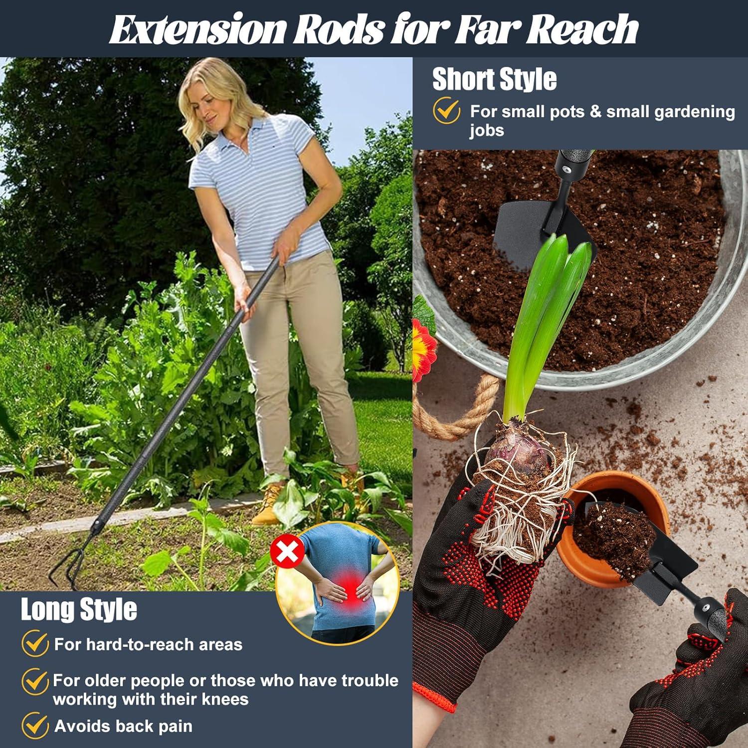 Juego de Herramientas de Jardín EUIJOIP 5 Piezas Acero Inoxidable