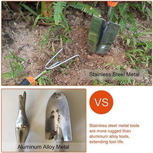 Juego de Herramientas de Jardín LANNIU 9 Piezas Acero Inoxidable