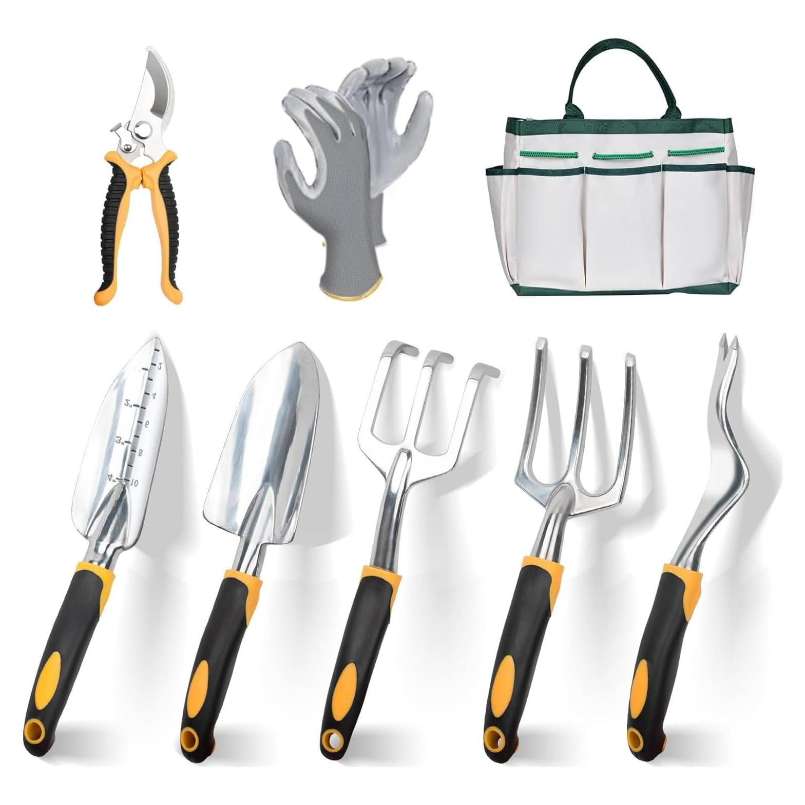 Juego de Herramientas de Jardín LETEEN 8 Piezas Acero Inoxidable