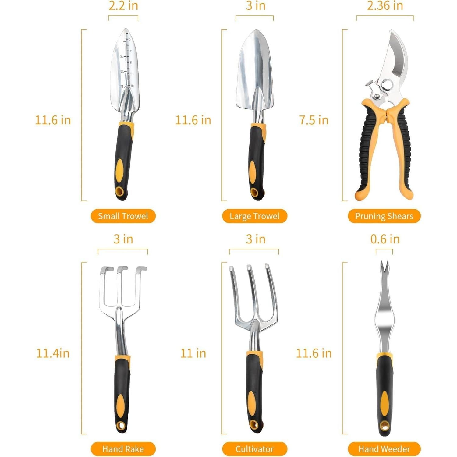 Juego de Herramientas de Jardín LETEEN 8 Piezas Acero Inoxidable