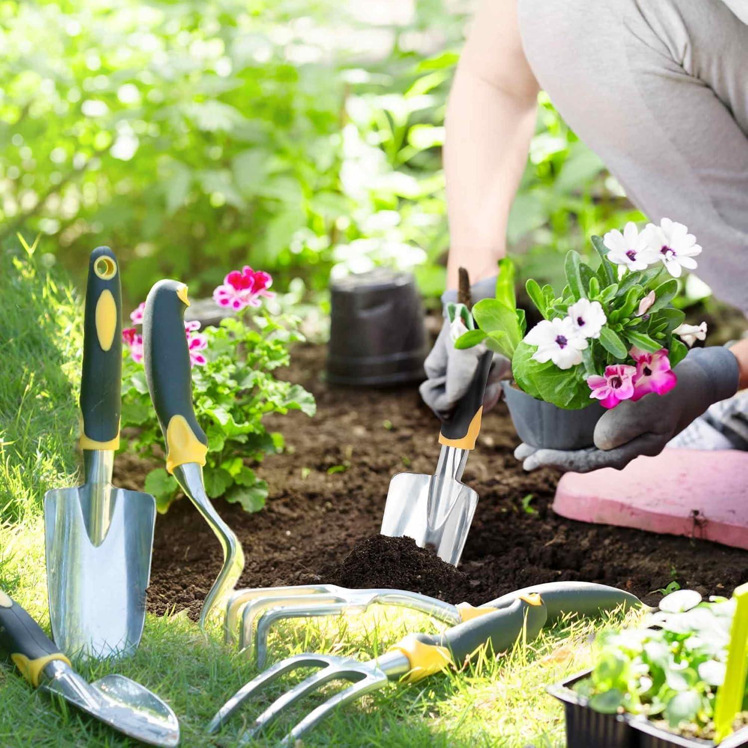 Juego de Herramientas de Jardín LETEEN 8 Piezas Acero Inoxidable