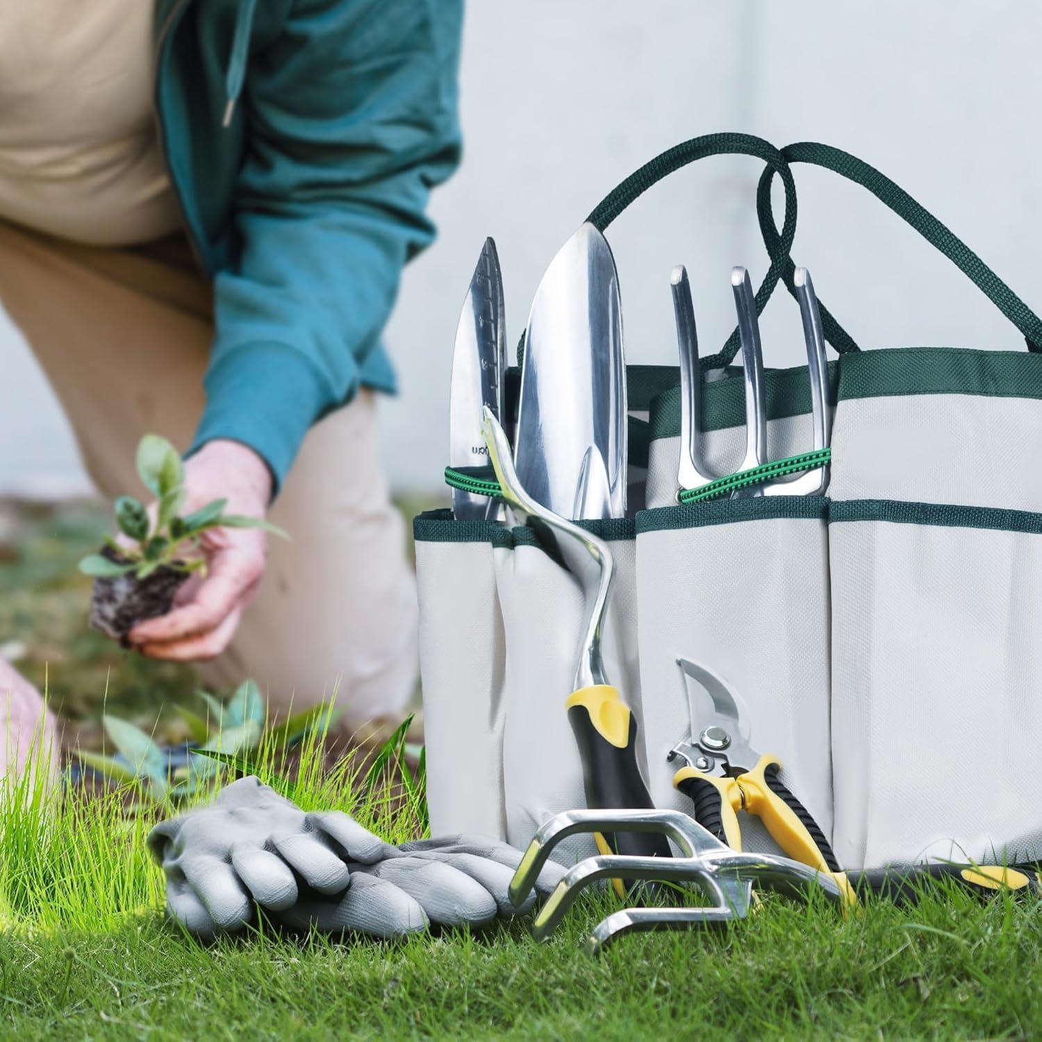 Juego de Herramientas de Jardín LETEEN 8 Piezas Acero Inoxidable