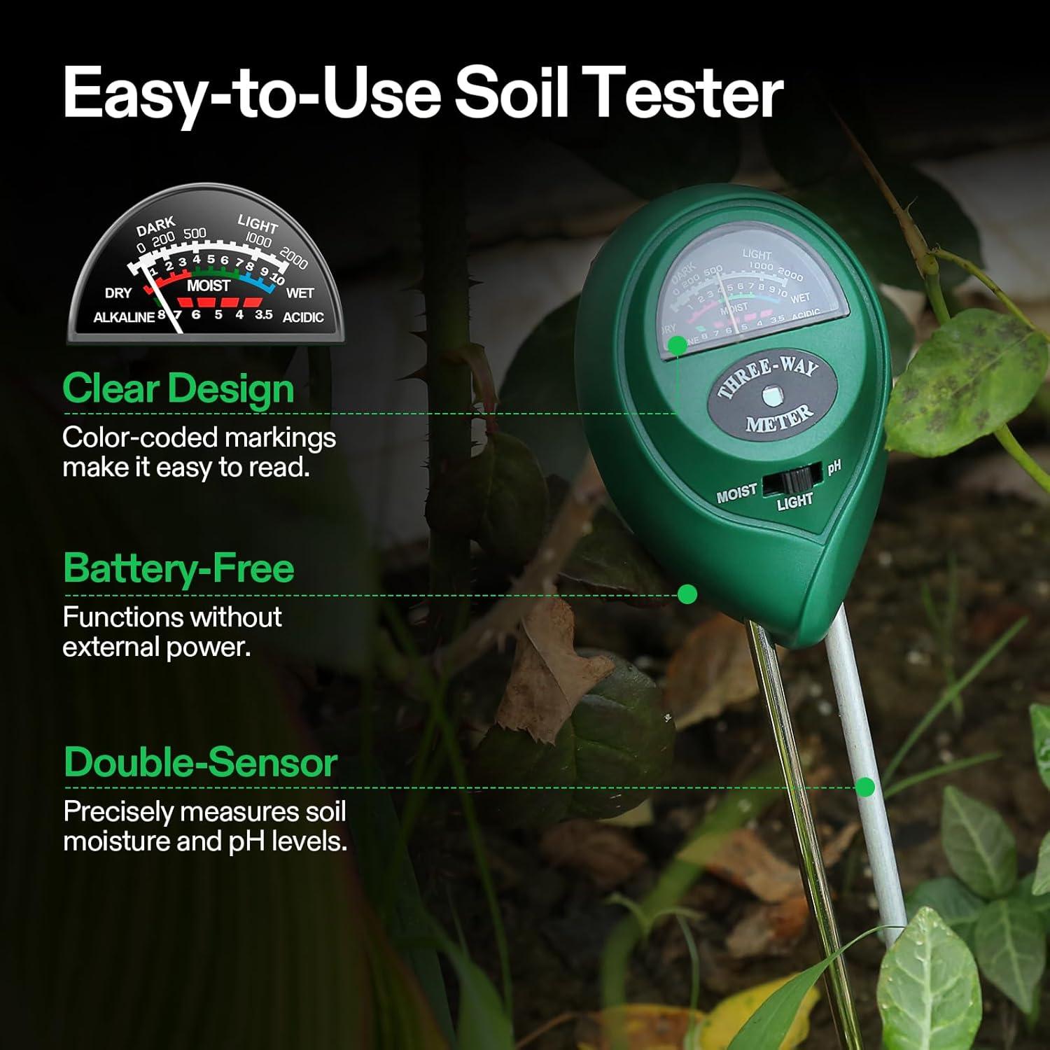 Medidor de pH Digital VIVOSUN 3-en-1 TDS EC Temperatura