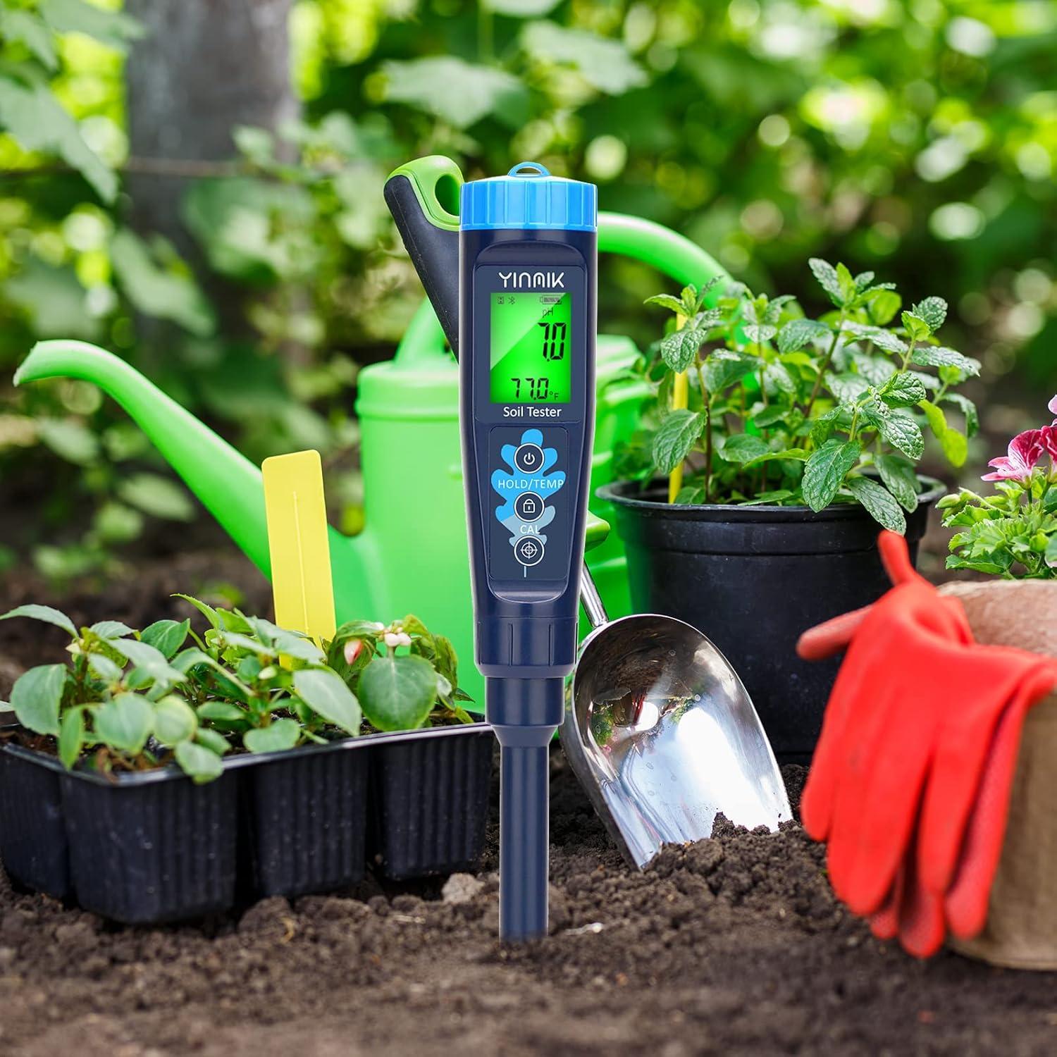 Medidor de pH Digital YINMIK para Suelo y Agua - Kit Profesional