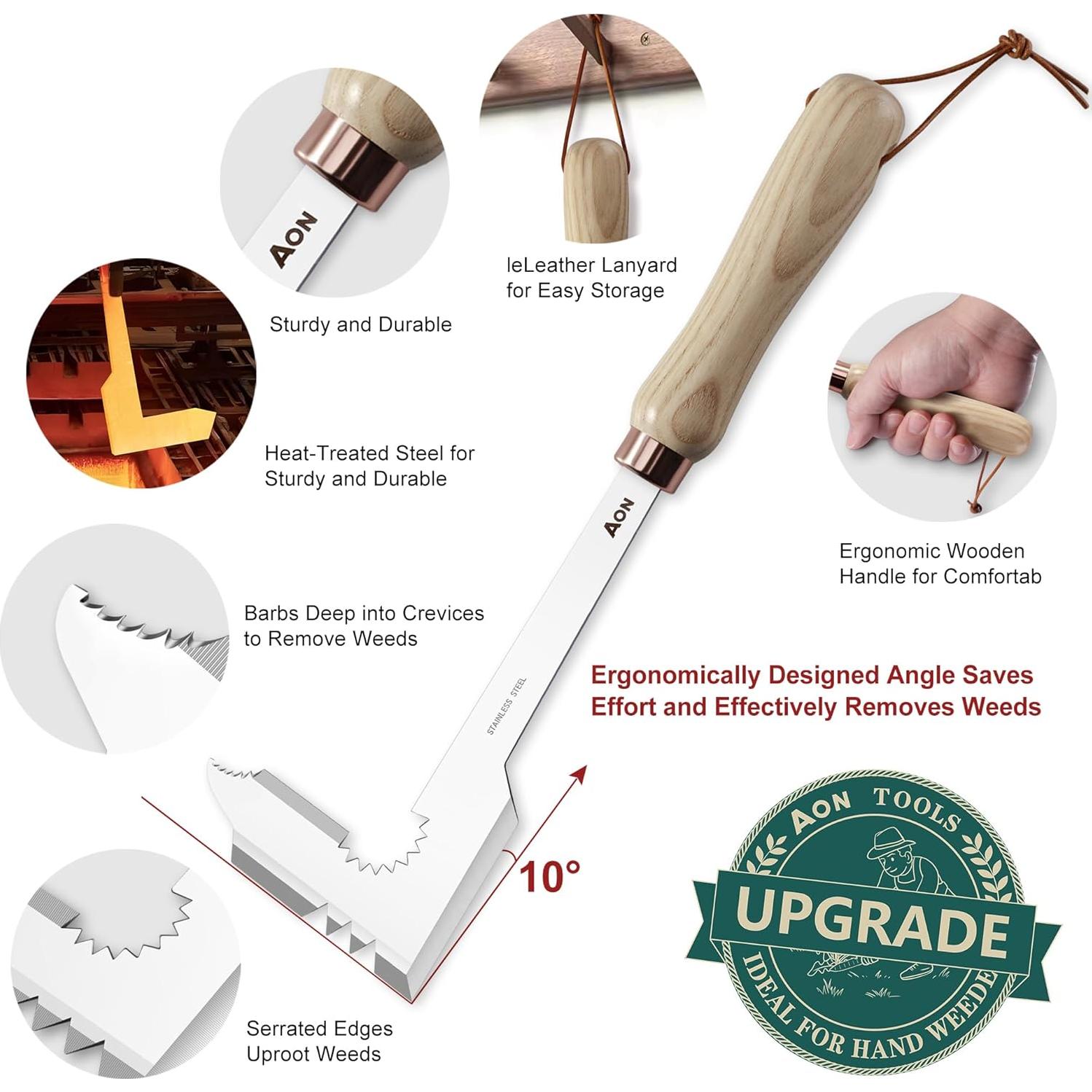 Juego de herramientas de desmalezado AON 2 piezas acero 90g