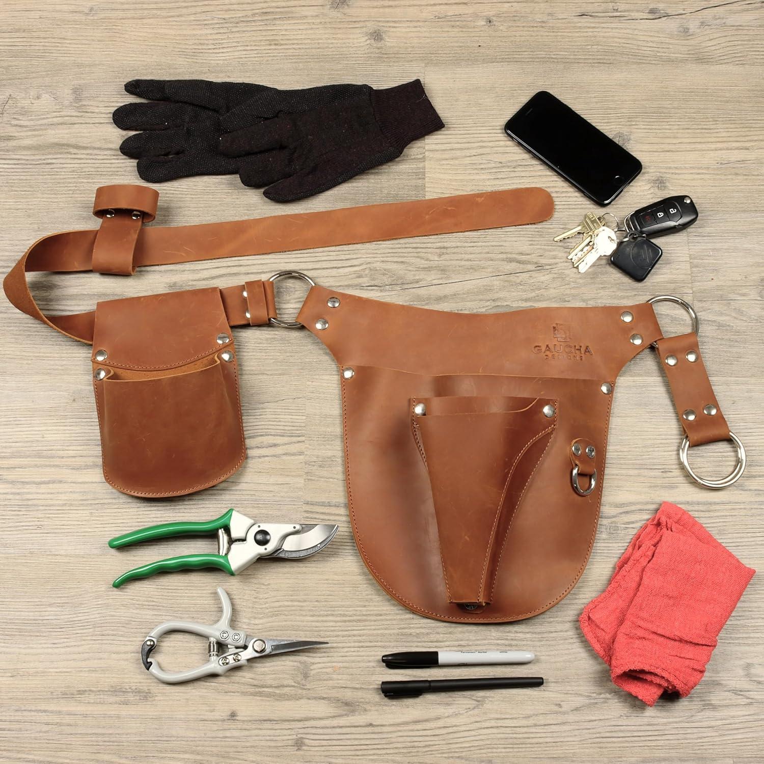 Cinturón de herramientas de cuero Gaucha Designs 55cm
