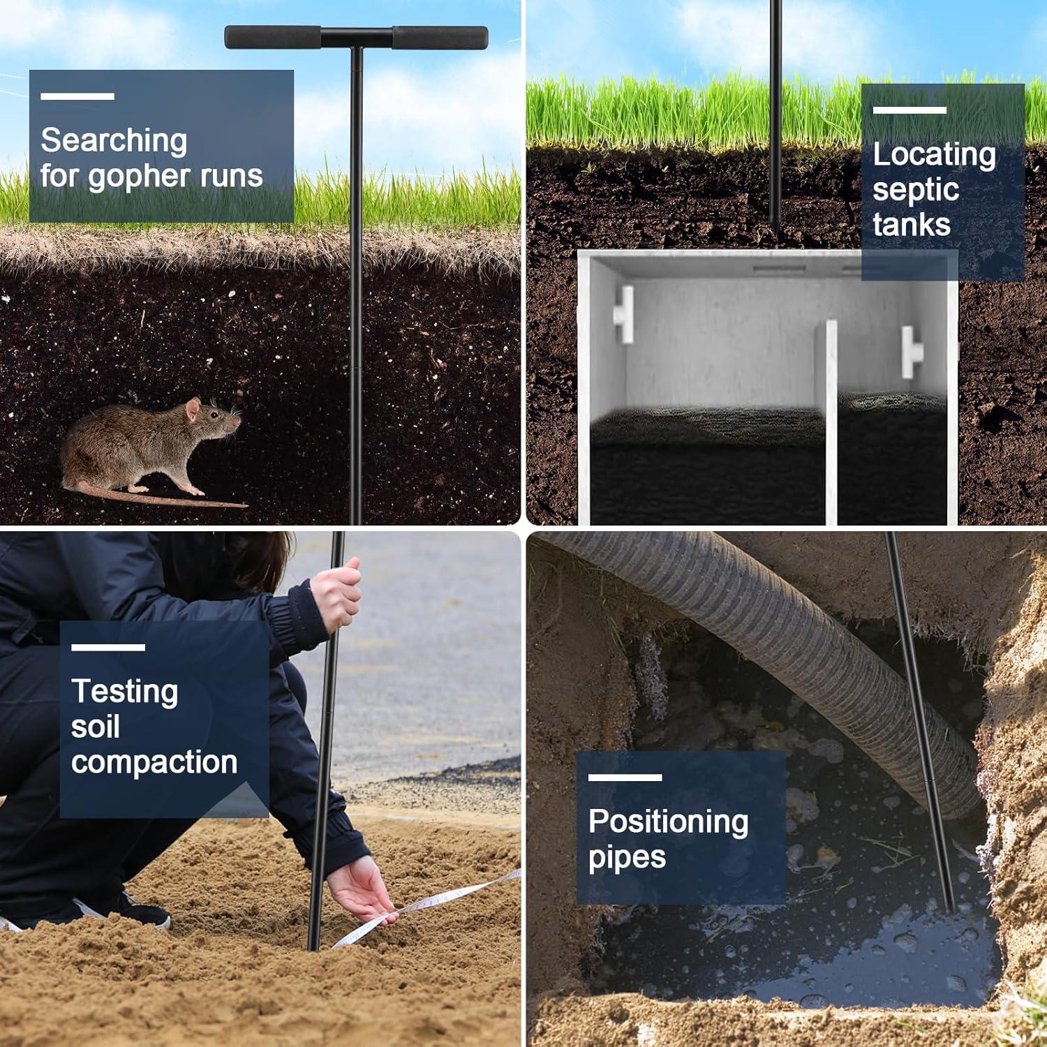 Varilla de Sonda de Suelo COCONUT 121,92 cm Metal Jardinería