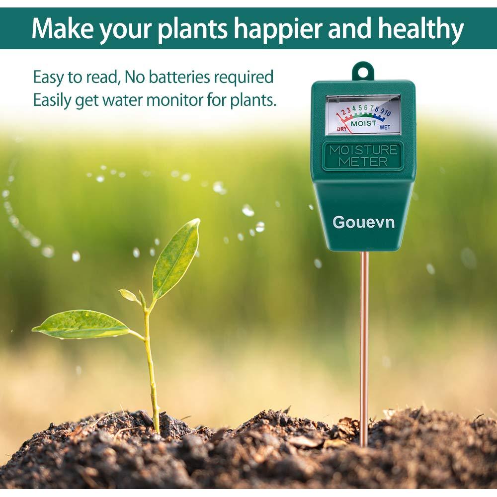 Medidor de Humedad del Suelo Gouevn 2 Pack - Higrómetro para Plantas