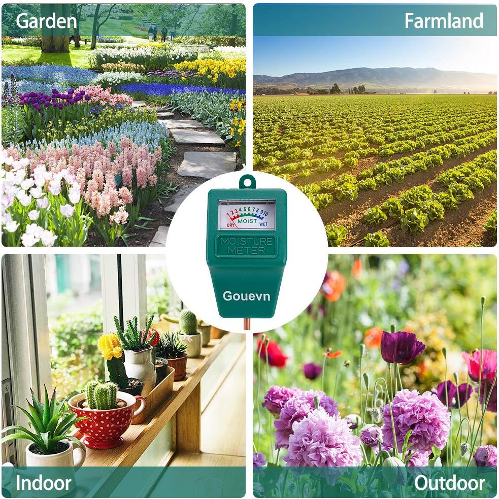 Medidor de Humedad del Suelo Gouevn 2 Pack - Higrómetro para Plantas