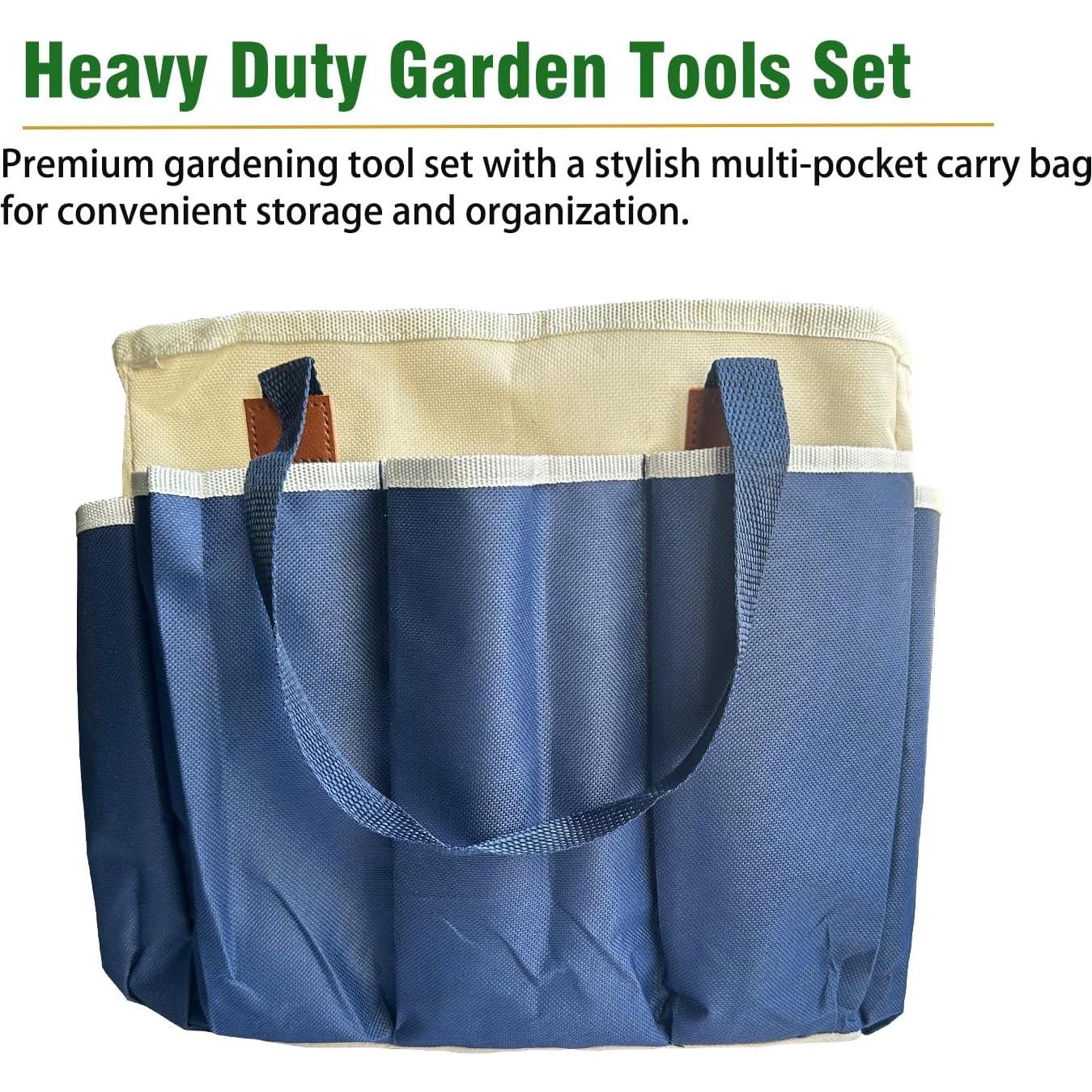 Set de Herramientas de Jardín TIWAN 9 Piezas con Bolsa