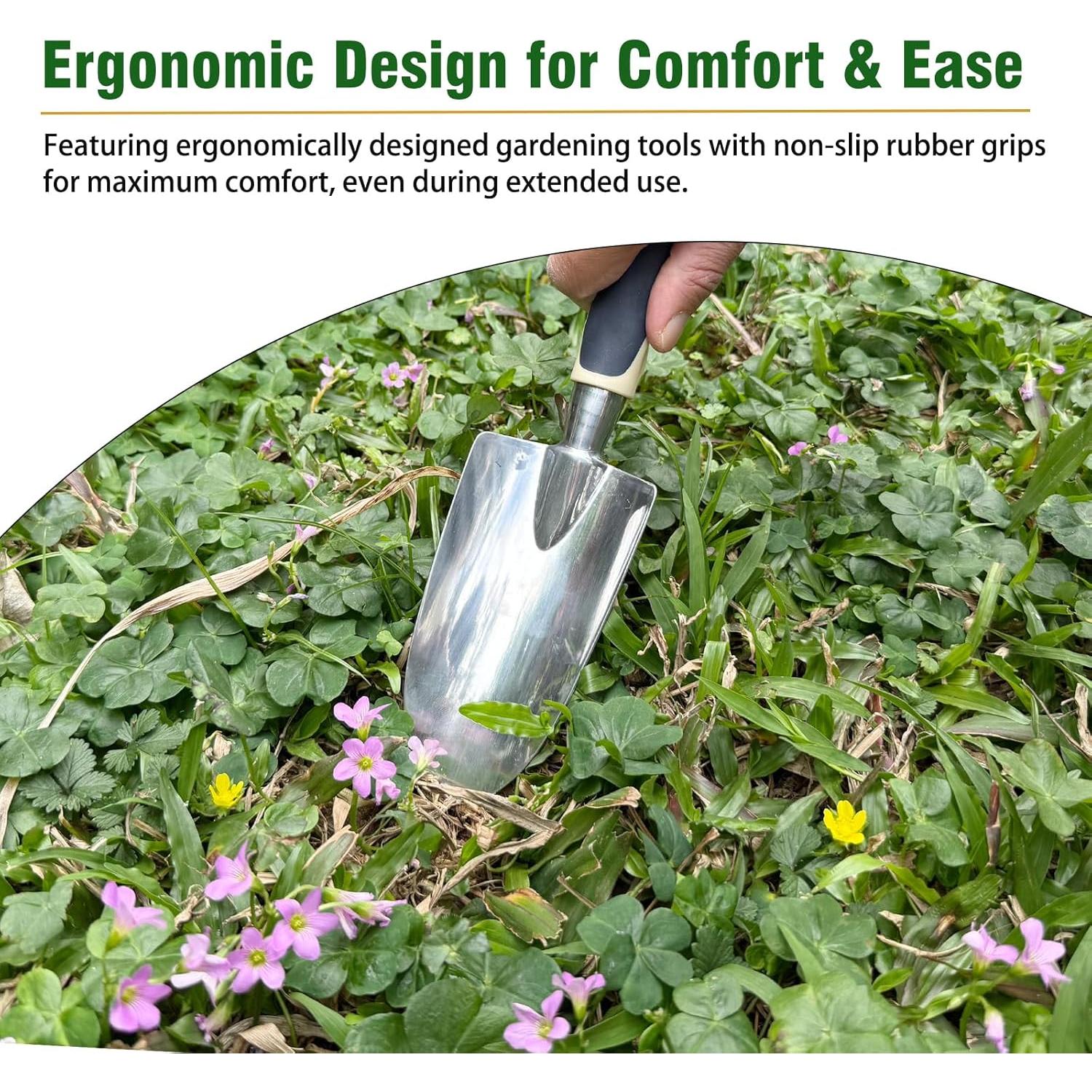 Set de Herramientas de Jardín TIWAN 9 Piezas con Bolsa