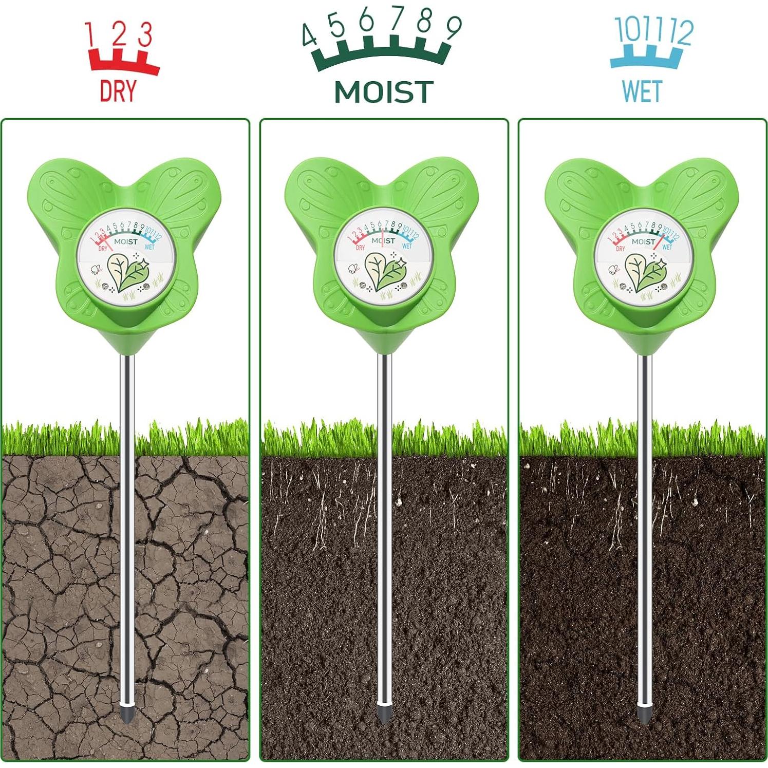 Medidor de Humedad del Suelo UNIWA HD001 para Jardín 24 cm