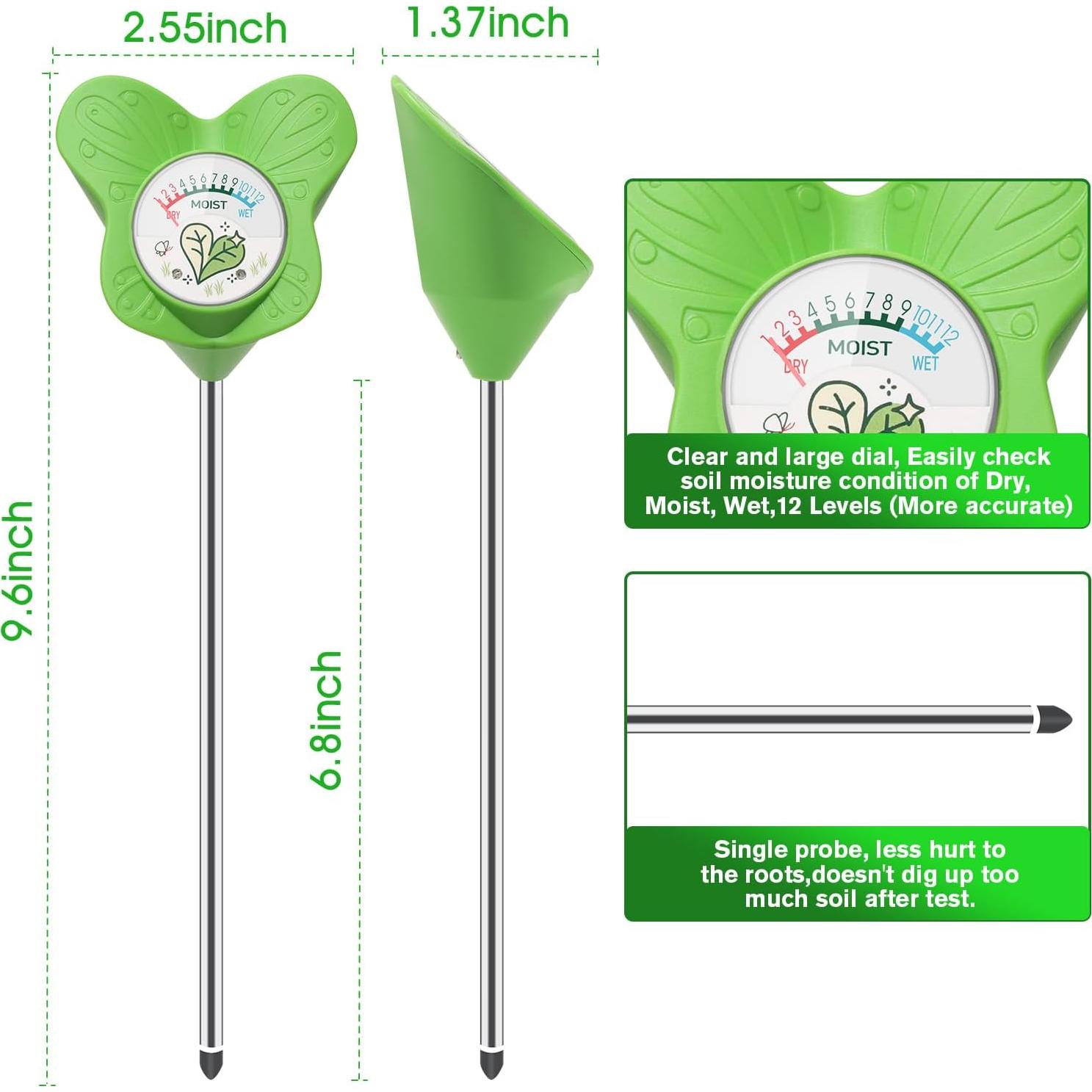 Medidor de Humedad del Suelo UNIWA HD001 para Jardín 24 cm