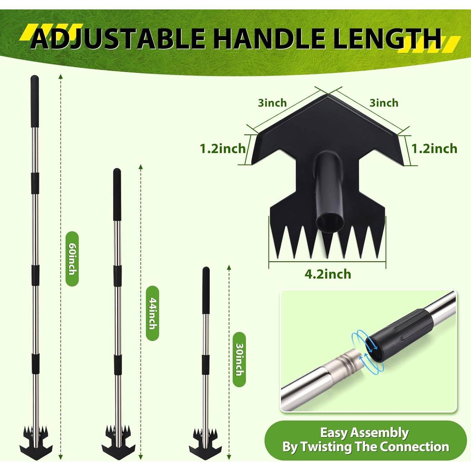 Hoe de Jardín CAROD Ajustable 76-152 cm para Desmalezar