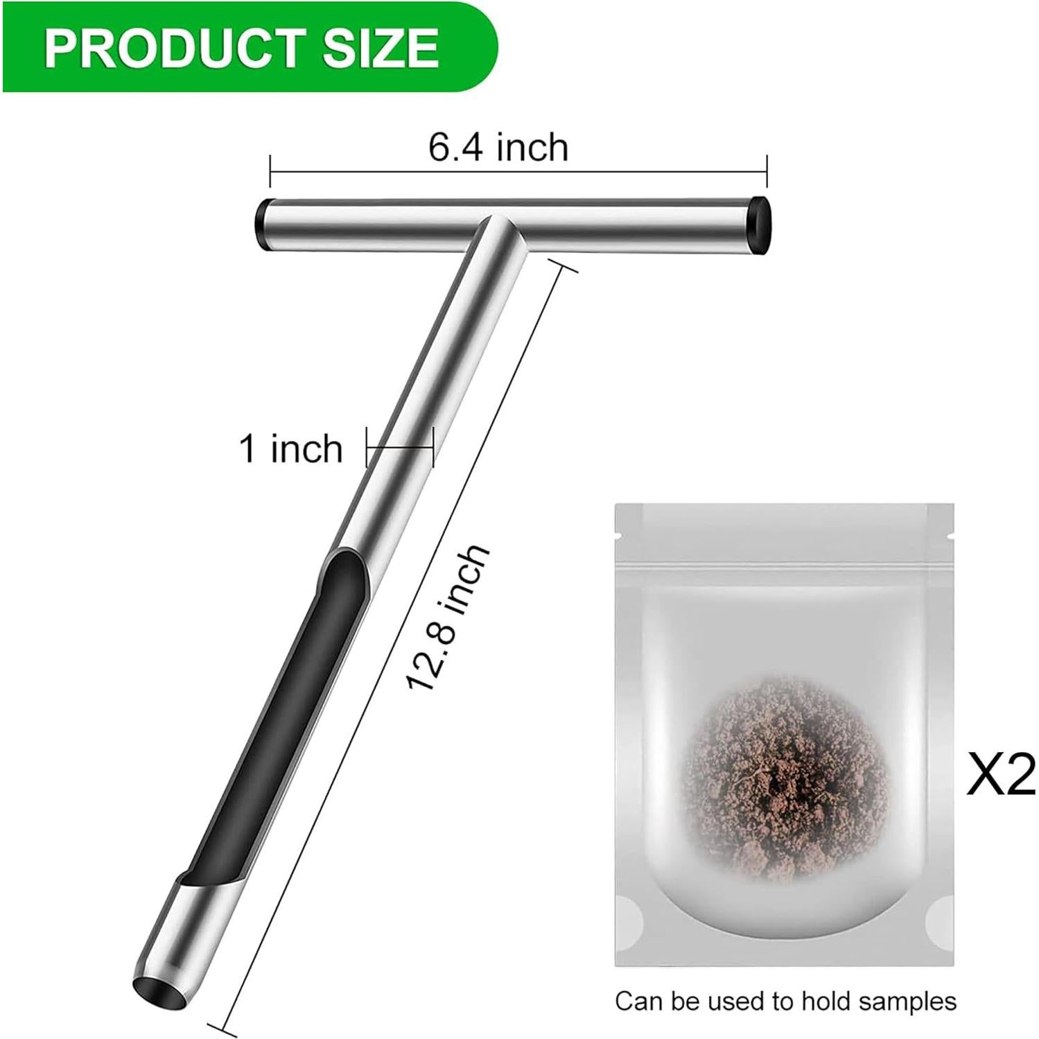 Varilla de Probeta de Suelo Wdlxmzx Acero Inoxidable 30,5 cm