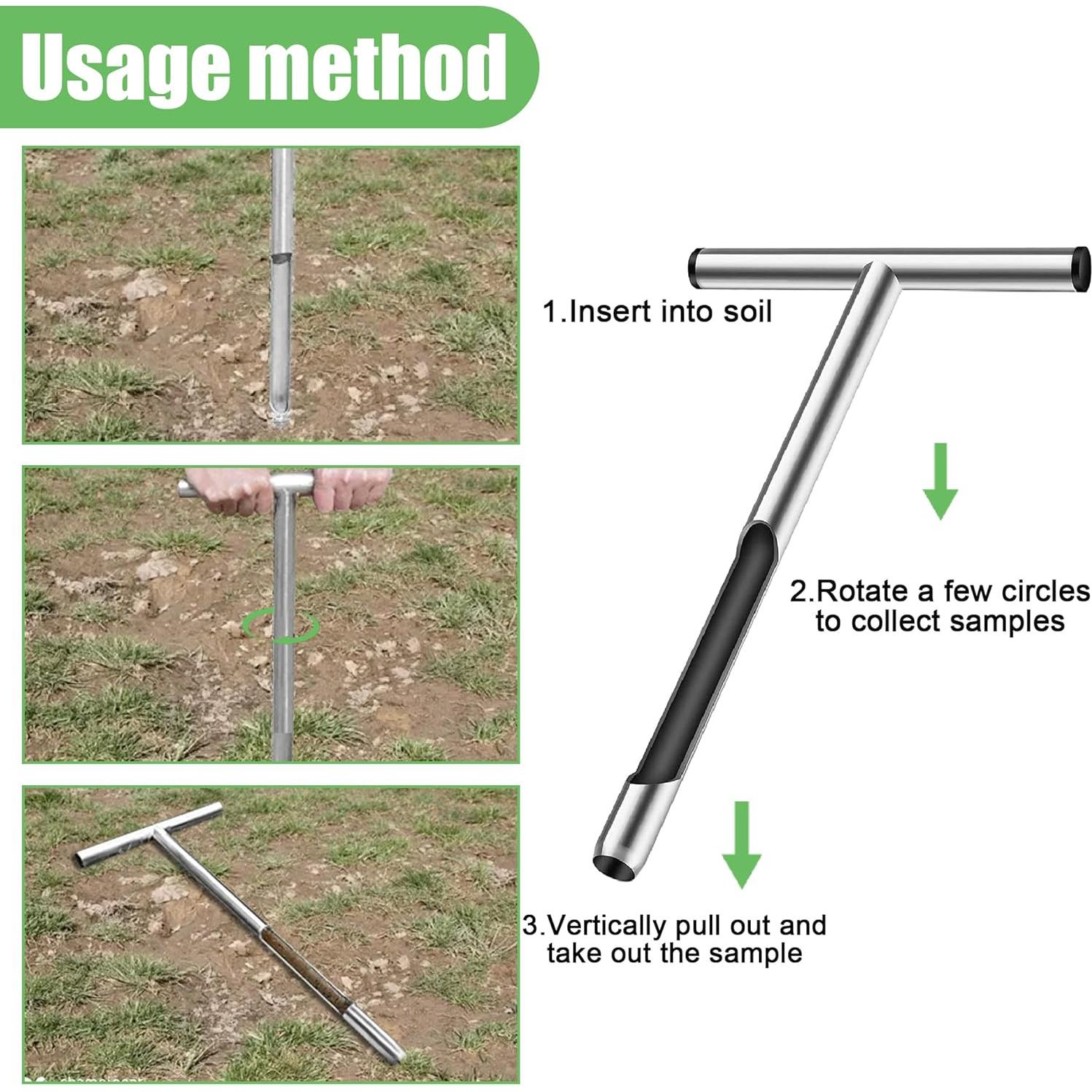 Varilla de Probeta de Suelo Wdlxmzx Acero Inoxidable 30,5 cm