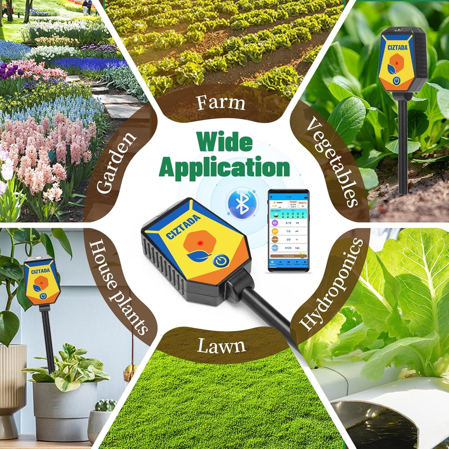 Medidor de Humedad del Suelo 8 en 1 con App Jinan