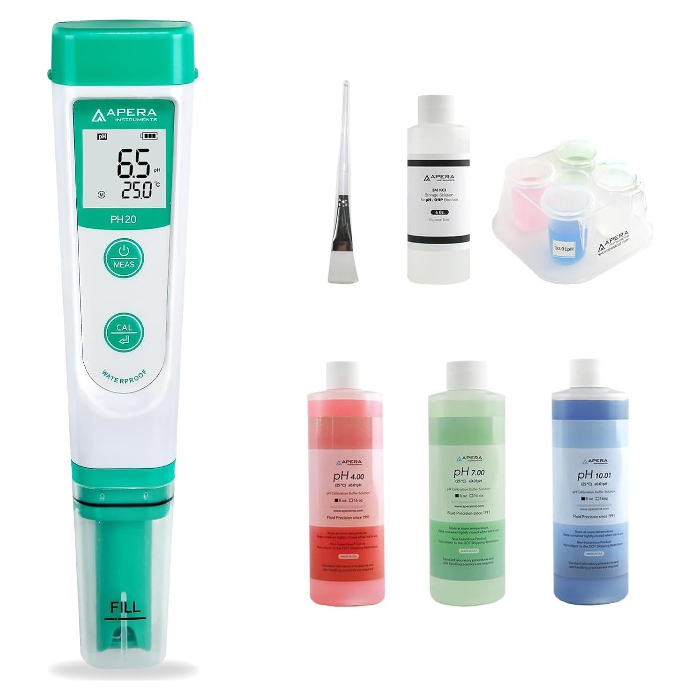 Kit de Prueba de pH Apera AI209-T con Calibración y Mantenimiento