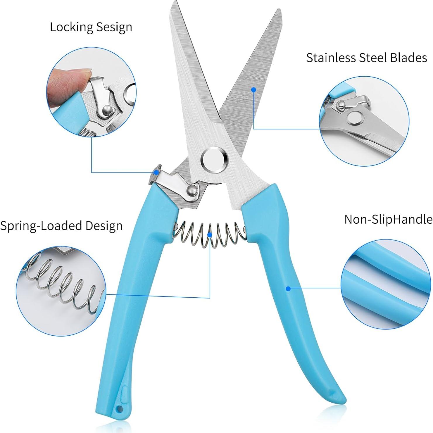 Tijeras de Podar Meibatu 19.3 cm Acero Inoxidable Azul